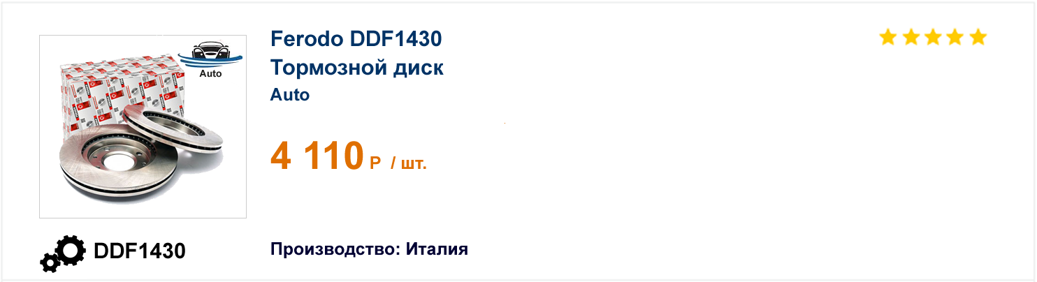 Тормозной диск Ferodo DDF1430