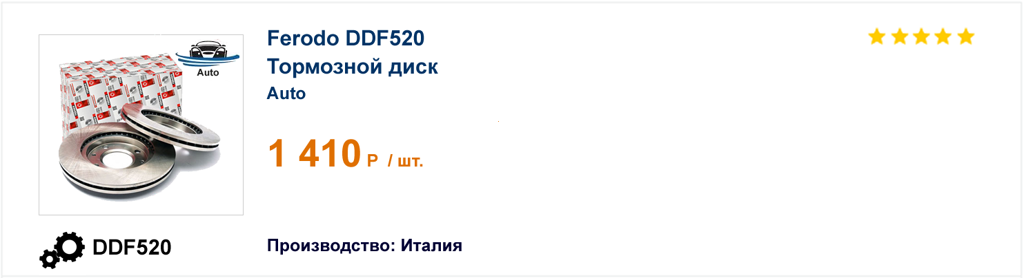 Тормозной диск Ferodo DDF520